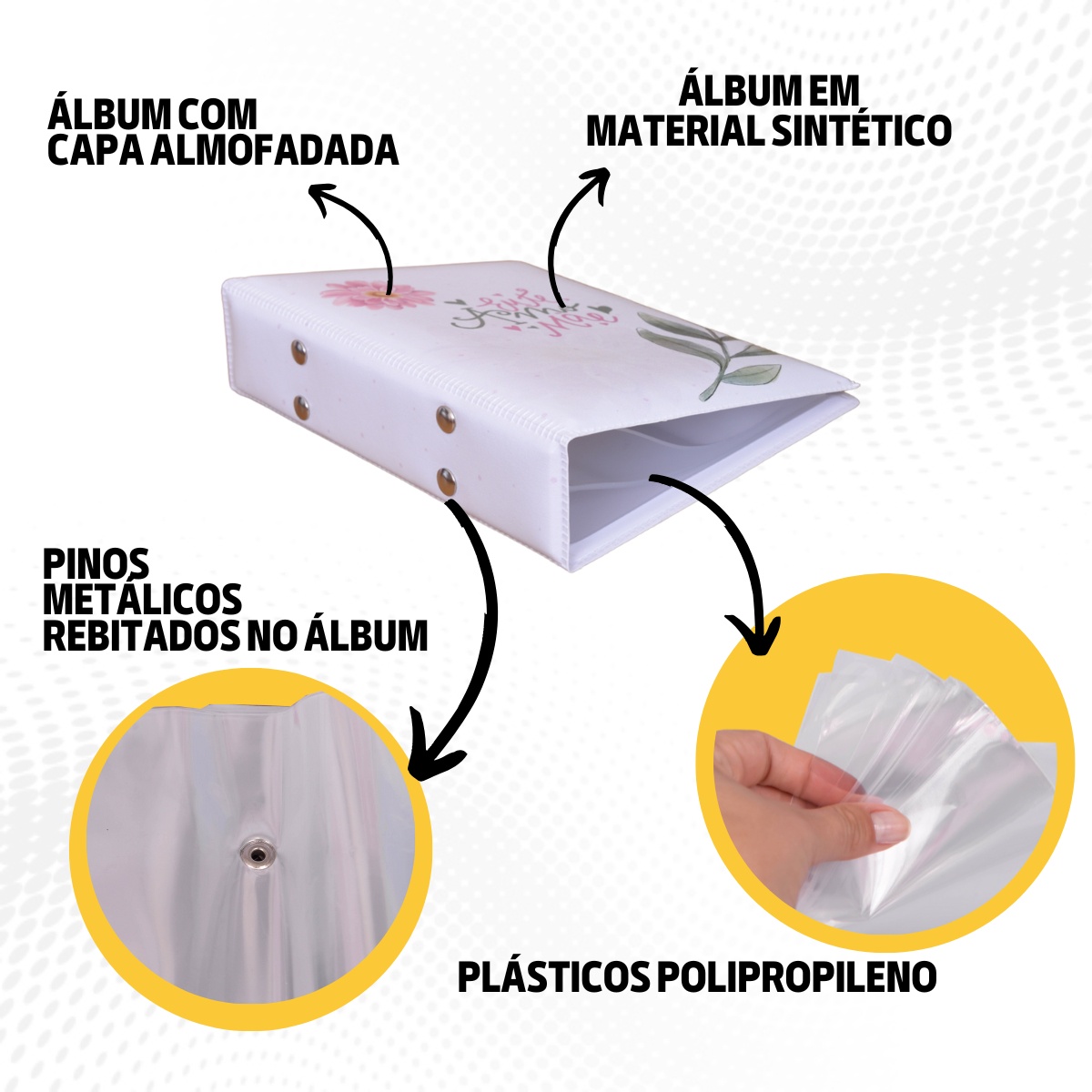 Álbum fotográfico EU TE AMO MÃE 100 fotos 10x15 Memórias Mãe Presente Família Amor - Imagem 8
