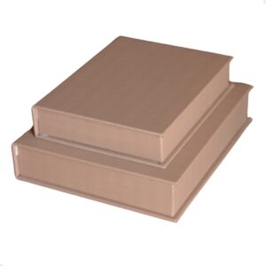 Kit 2 Caixa Livro Falso MDF DUNY CAPUCINO Marrom Decorativa Porta Objeto Elegante