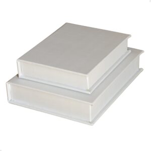 Kit 2 Caixa Livro Falso MDF DUNY PRATA Decorativa Porta Objeto Elegante