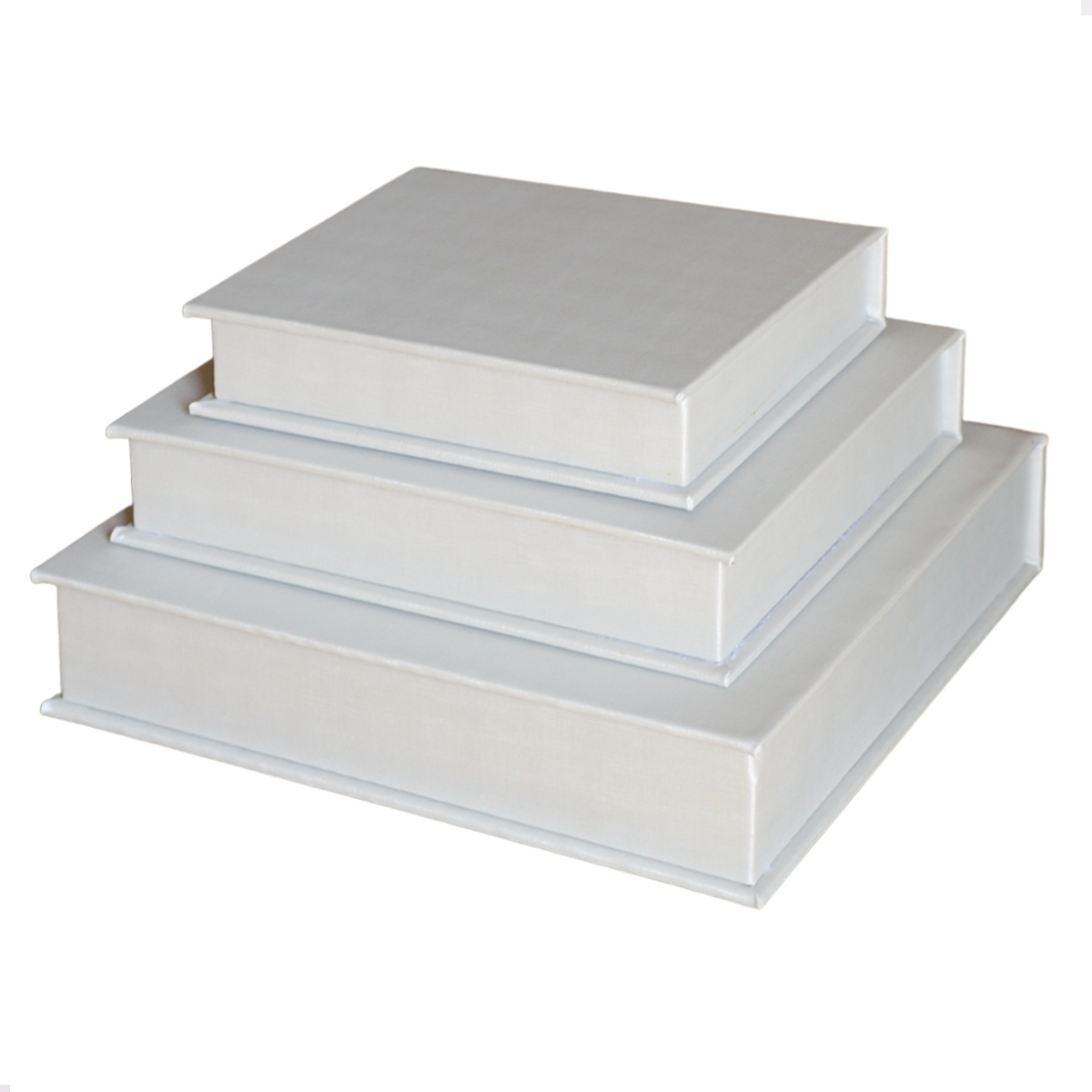 Kit 3 Caixa Livro Falso MDF DUNY PRATA Decorativa Porta Objeto Elegante