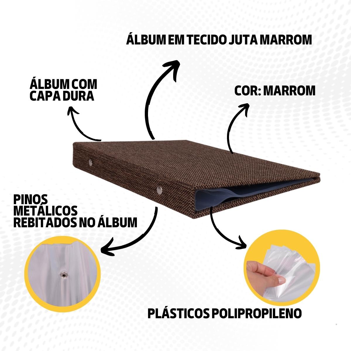 Álbum fotográfico Personalizado com Nome para 60 Fotos 15x21 TAG Acrilico Dourado - Imagem 8