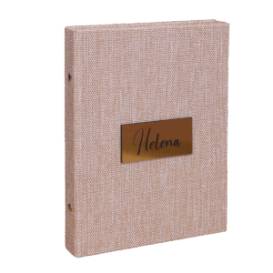 Álbum fotográfico Personalizado com Nome para 60 Fotos 15x21 TAG Acrilico Dourado