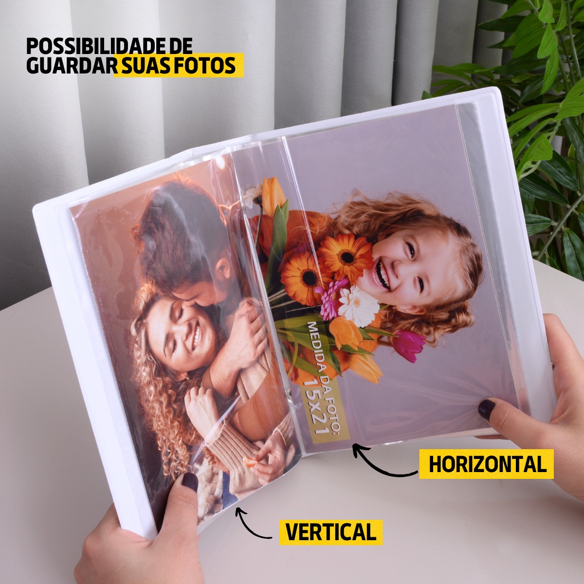 Álbum Fotográfico 160 Fotos 15x21 CETIM VERDE Liso Casal Adulto Bodas - Imagem 3