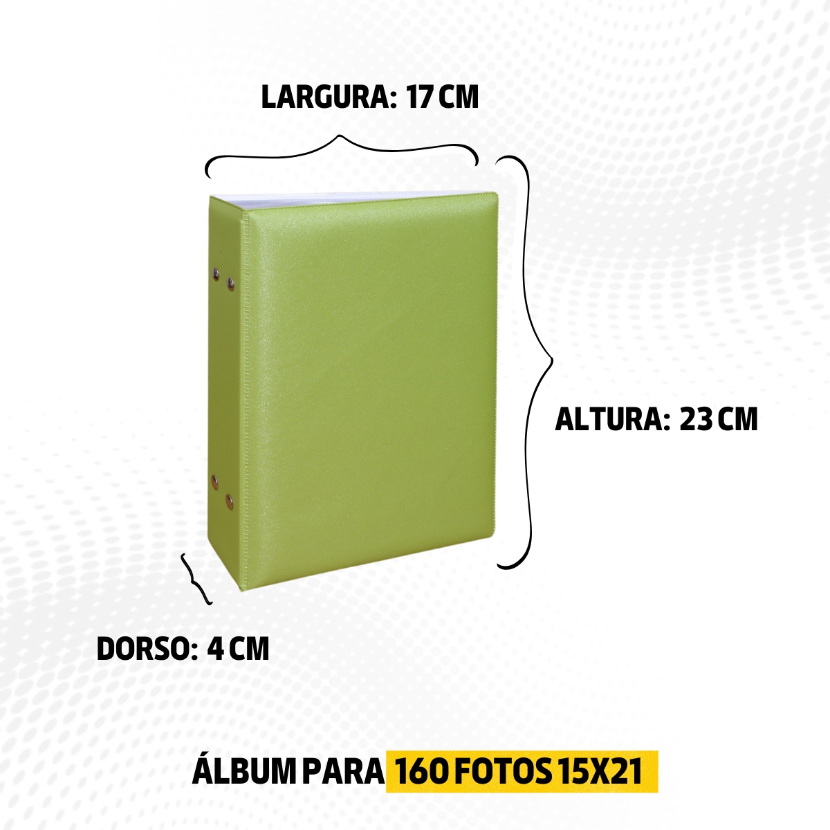Álbum Fotográfico 160 Fotos 15x21 CETIM VERDE Liso Casal Adulto Bodas - Imagem 8
