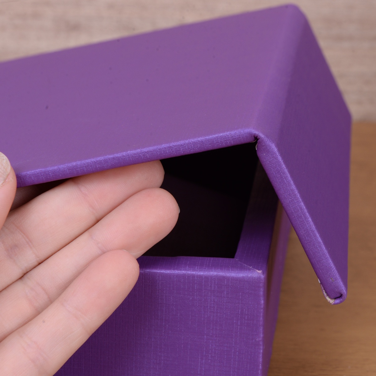 Estojo Imantado com Álbum p/ 120 fotos 10x15 DUNY ROXO Liso Bebê Caixa Imã Infantil - Imagem 4