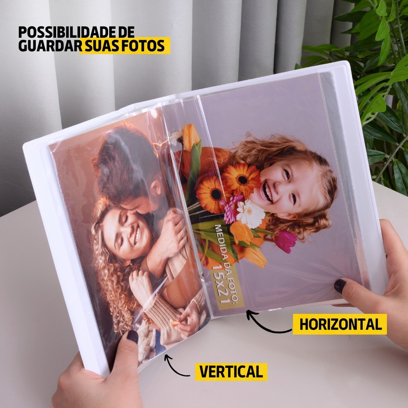 Álbum Fotográfico 160 Fotos 15x21 DUNY BEGE Liso Casal Adulto Bodas - Imagem 10