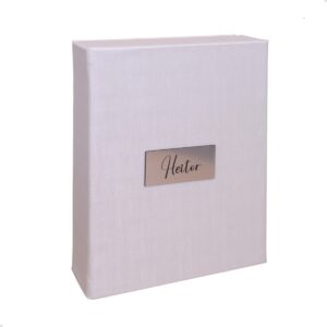 Estojo 15x21 Personalizado com Nome e Álbum Fotográfico 100 Fotos TAG Acrilico Prata
