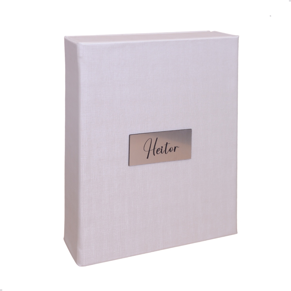 Estojo 15x21 Personalizado com Nome e Álbum Fotográfico 100 Fotos TAG Acrilico Prata
