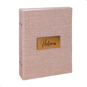 Álbum fotográfico Personalizado com Nome p 160 Fotos 15x21 TAG Acrilico Dourado