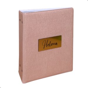 Álbum p 500 Fotos 10x15 Personalizado com Nome TAG Acrilico Dourado