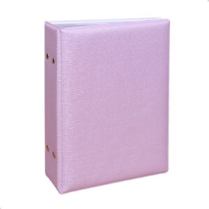 Álbum Fotográfico 160 Fotos 15x21 LINHO LILAS Roxo Liso Infantil Bebê Delicado