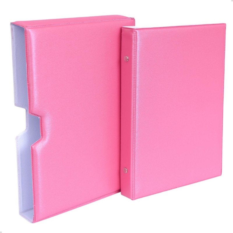 Luva E Álbum Fotográfico 60 Fotos 15x21 ESCOVADO ROSA Bebê Infantil Menina Pink