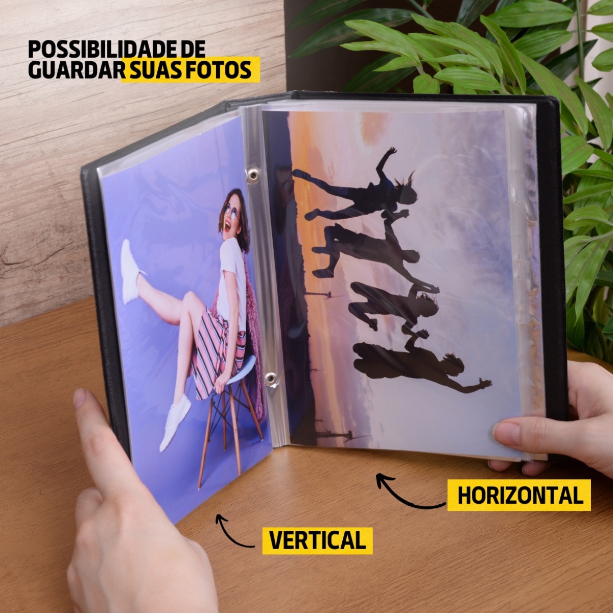 Luva E Álbum Fotográfico 60 Fotos 15x21 BLING AZUL Marinho - Imagem 7