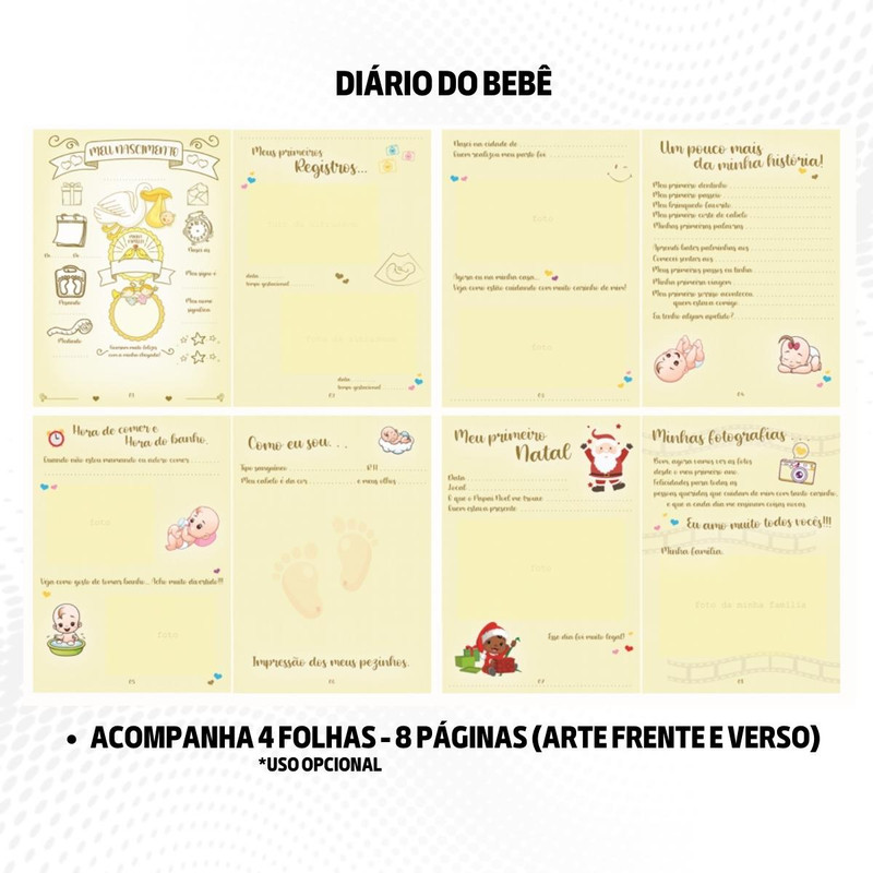 Álbum fotográfico CHUVA DE AMOR ROSA 100 fotos 10x15 Bebê Infantil Rosa Nuvem - Imagem 6