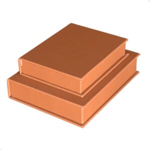 Kit 2 Caixa Livro Falso MDF DOLARO CARAMELO Marrom Decorativa Porta Objeto Elegante