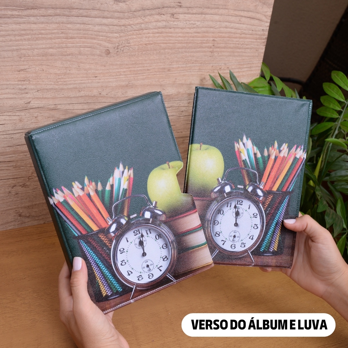 Luva E Álbum Fotográfico 60 Fotos 15x21 FORMATURA ABC Escola Formandos Alunos - Imagem 5