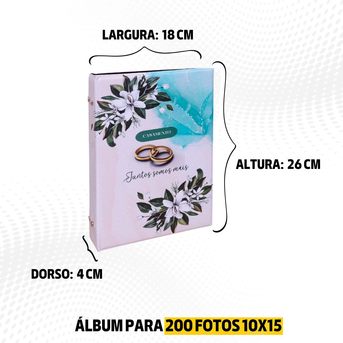 Álbum Fotográfico 200 Fotos 10x15 CASAMENTO FLORES Aliança Matrimônio União - Imagem 8